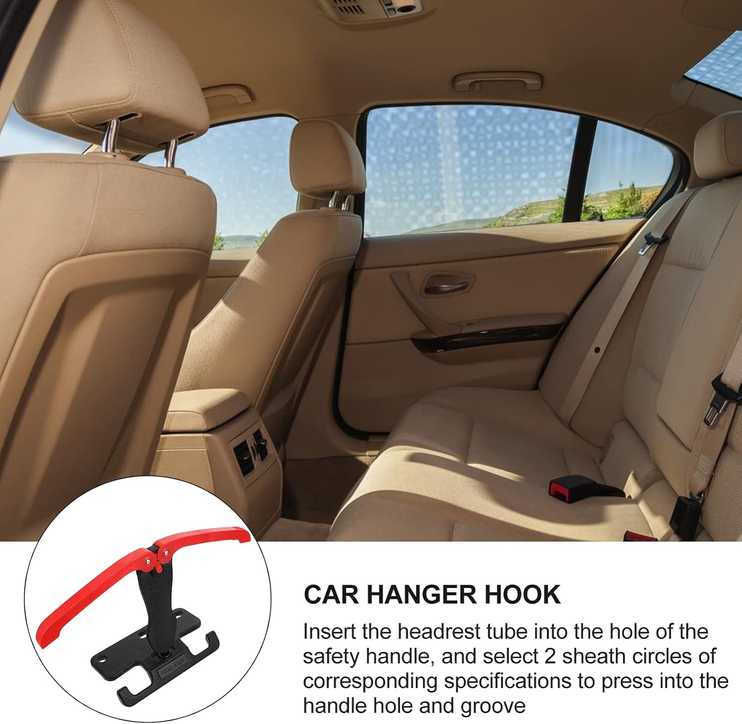 BESPORTBLE Car Suit Hanger, Foldable Car Coat Hanger - Back Headrest Coat Clothes Hook for Suit Jacket Deocrative Headrest Hook