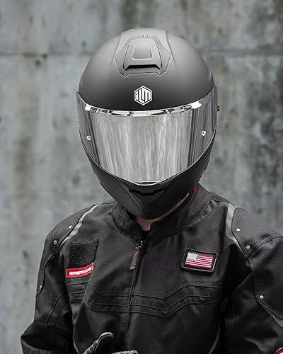 Miniatura 7 de ILM Cascos de motocicleta de cara completa para adultos, hombres y mujeres, DOT 2 Spoilers Powersports de doble visera Street Racing Modelo MF518