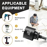 Vista 111 de Sierra perforadora de 4 1/8 pulgadas (4.134 in) para madera y plástico, broca de núcleo de cortador de agujeros bimetálico HSS para paneles de yeso