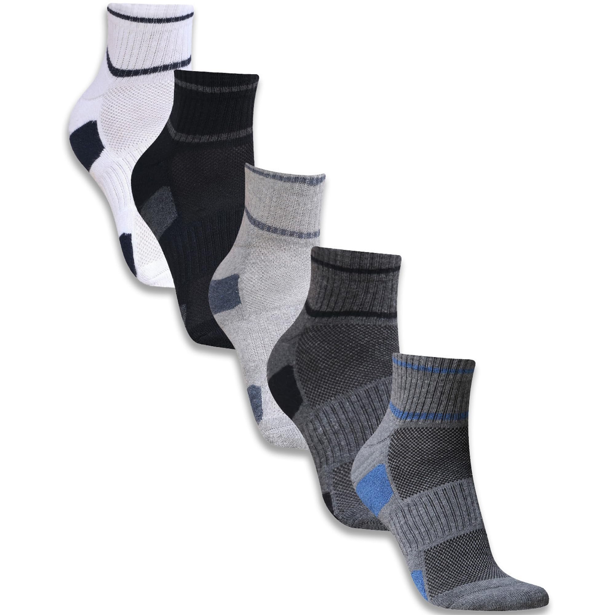 Anti-odor Ankle Socks for Men, Made With Cotton Blend and Odor-fighting Technology, Breathable, Soft, and Durable, Ideal for Sports, Gym, and Everyday Wear -pack of 6 (Multicolor)-image-20