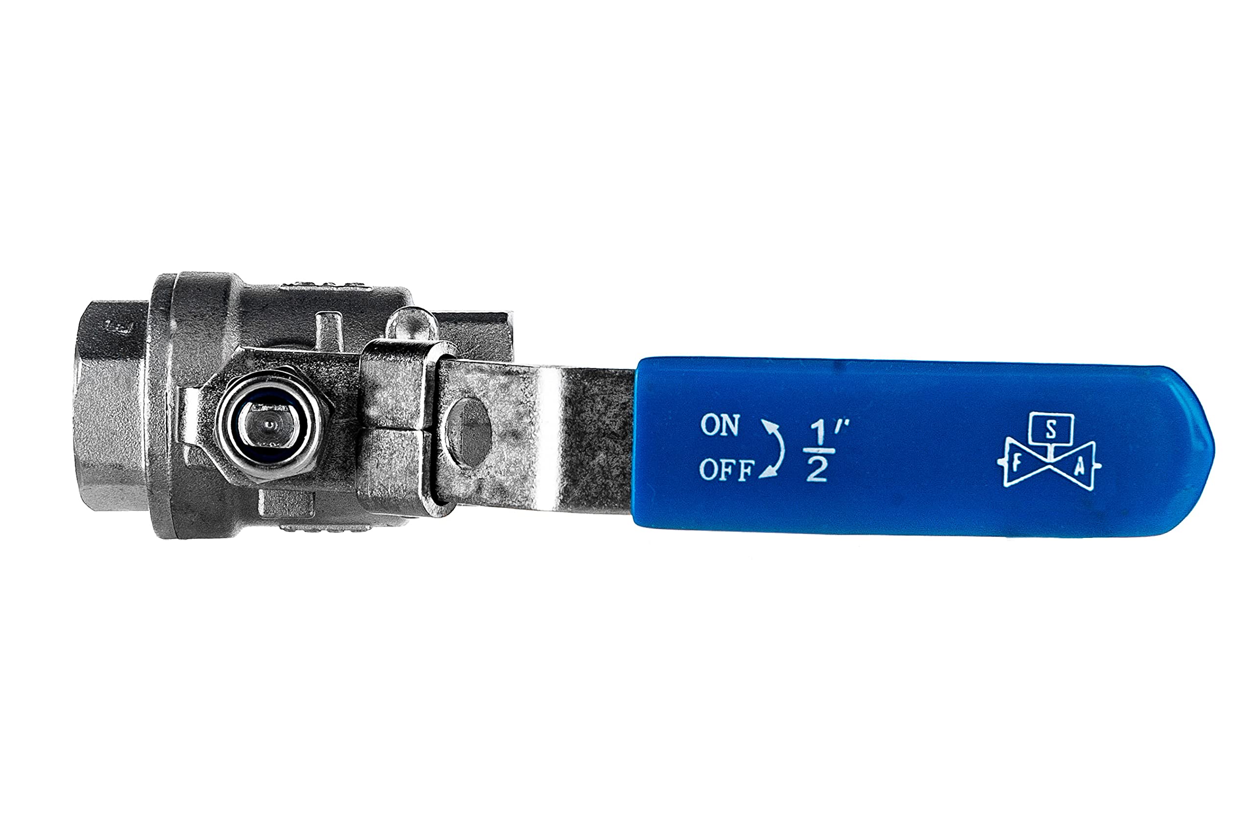 FSA Valvola a sfera in acciaio inox 316 da 1/2" a 2 pezzi 2-vie
