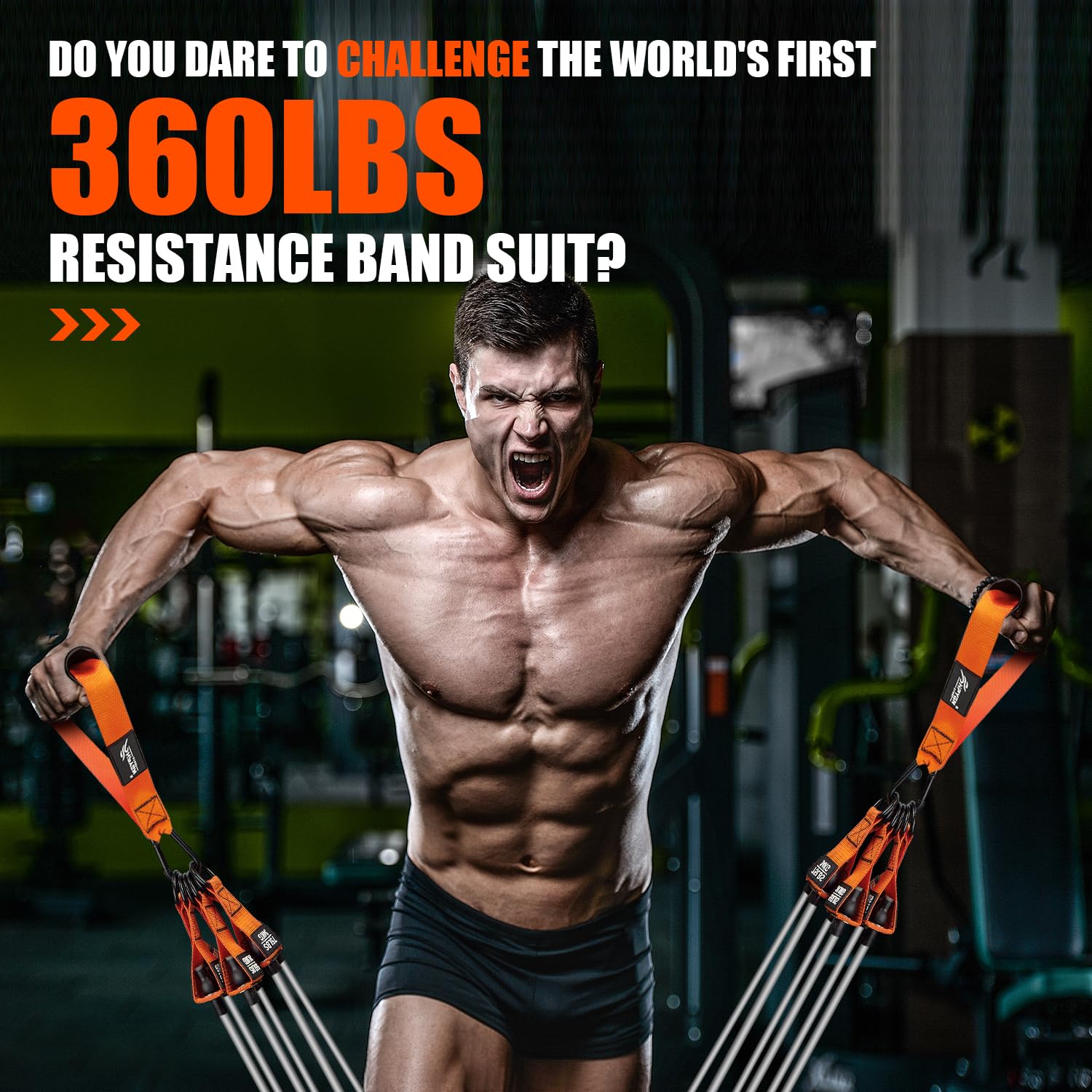 HPYGN 300lbs, fasce di resistenza per fitness, fasce di resistenza, set di fasce di resistenza con maniglie, cinghie alla caviglia e ancoraggio, zaino portatile, per interni, palestra e attività