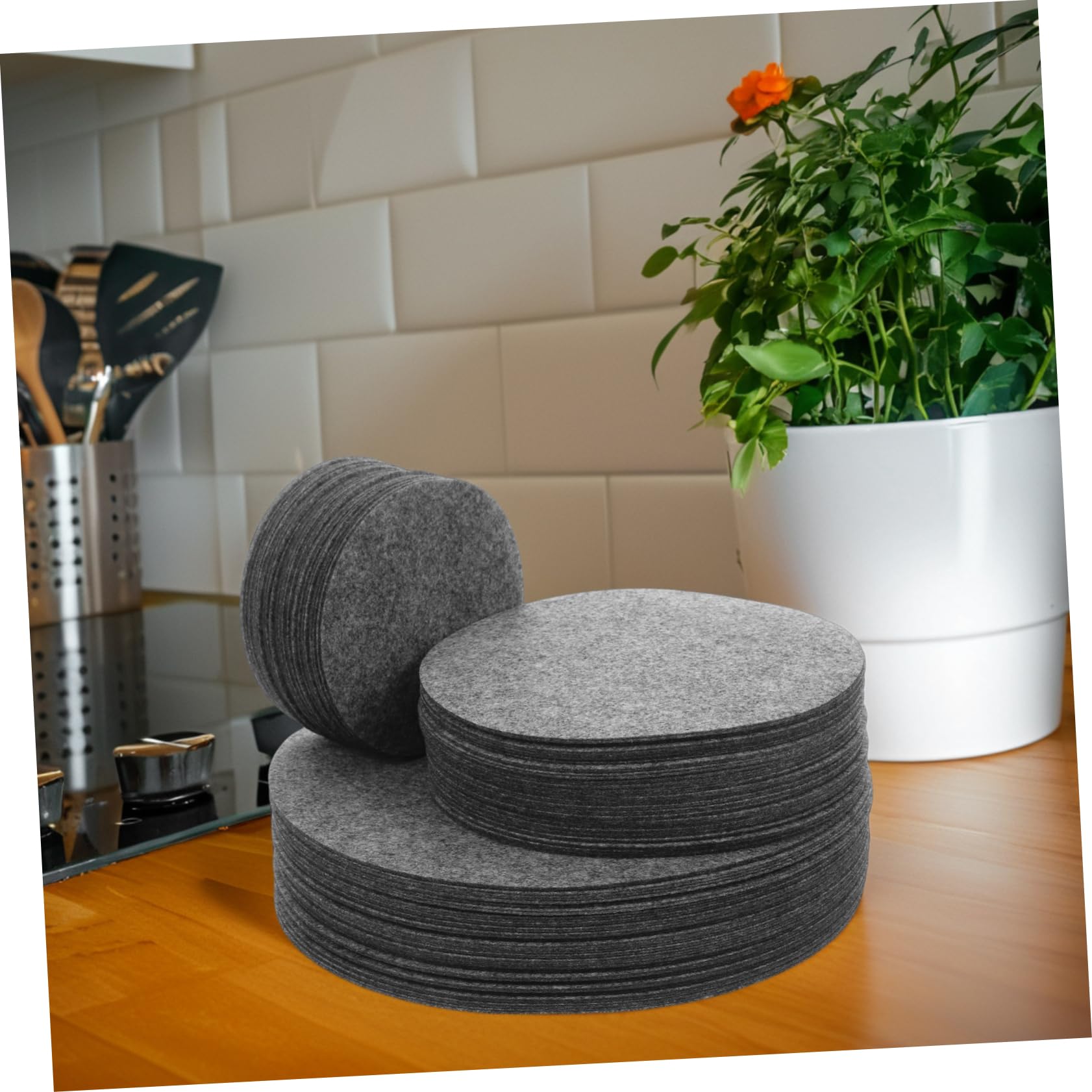 144piezas Divisores De Platos De Fieltro Protectores De Platos Redondos Para Almacenamiento De Batería De Cocina