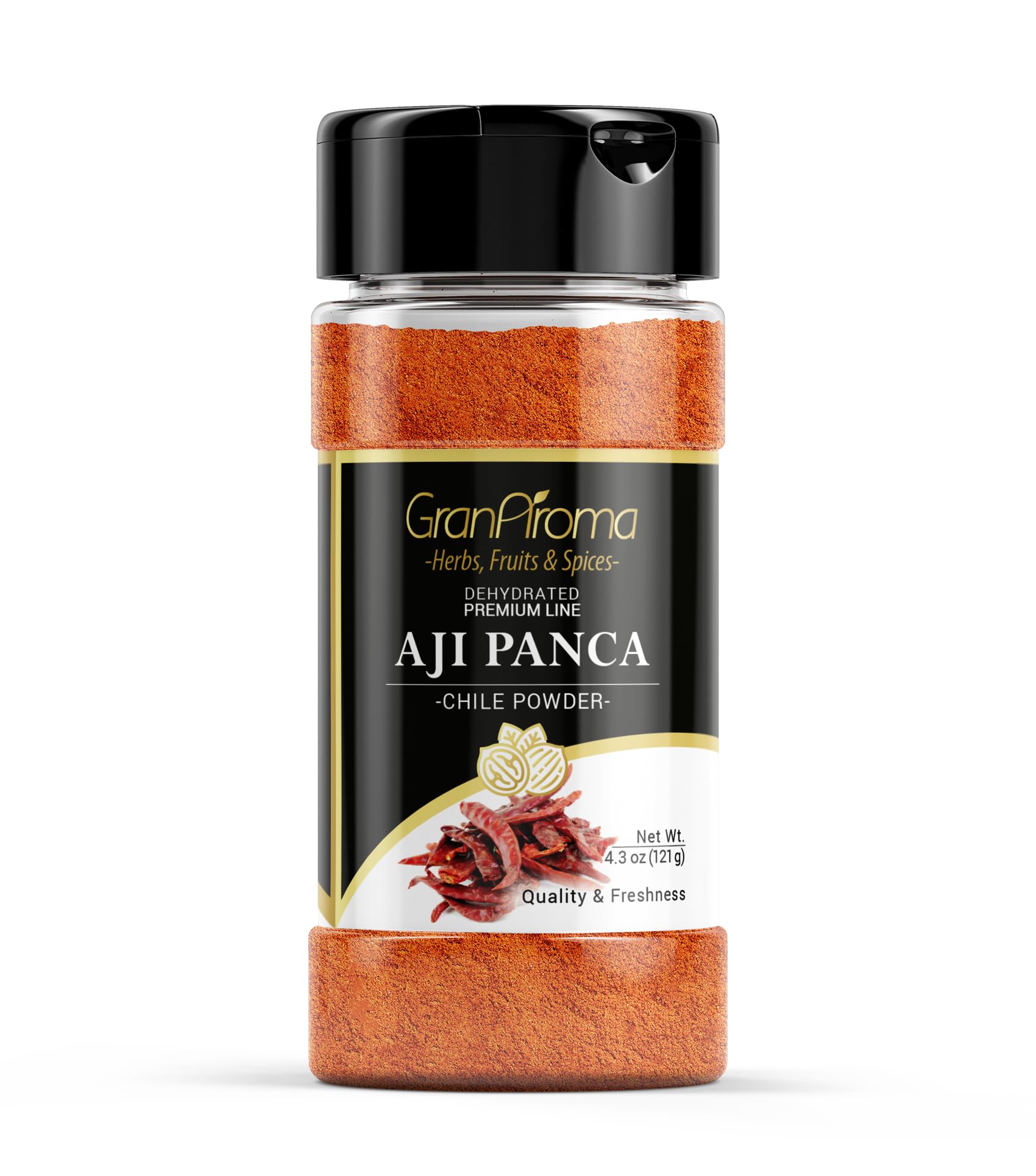 GranAroma Aji Panca Chile Powder, Mild Pepper Seasoning, Fruity Taste (4.3 Ounce)