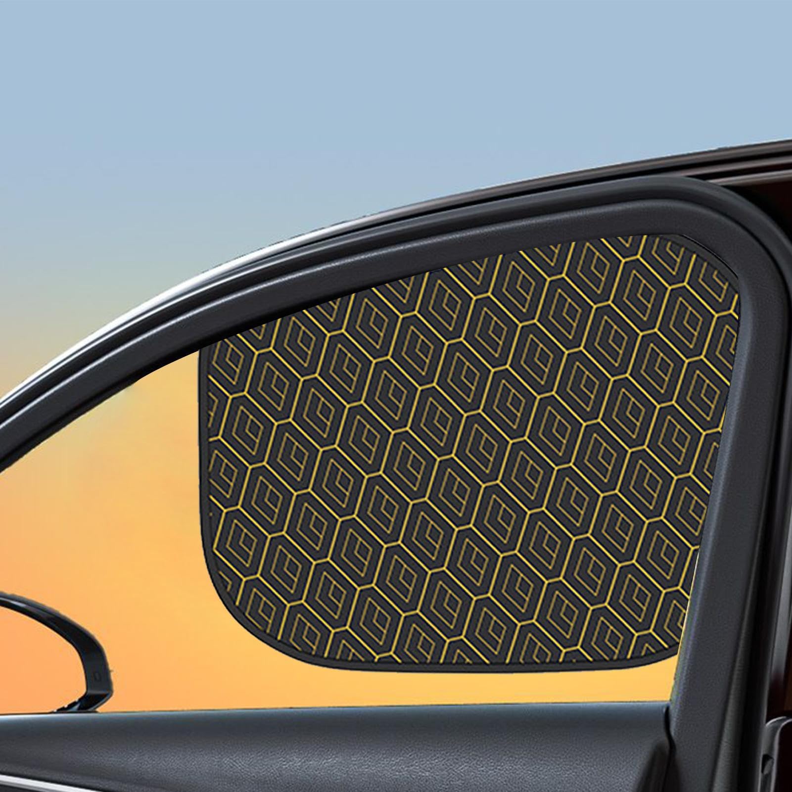 Window Sunshades, Window Shades, Static Cling Sun Protection Lightweight Design Reflective Surfaces Printed Side Easy Installation Reusable, Heat Cover for Vehicles