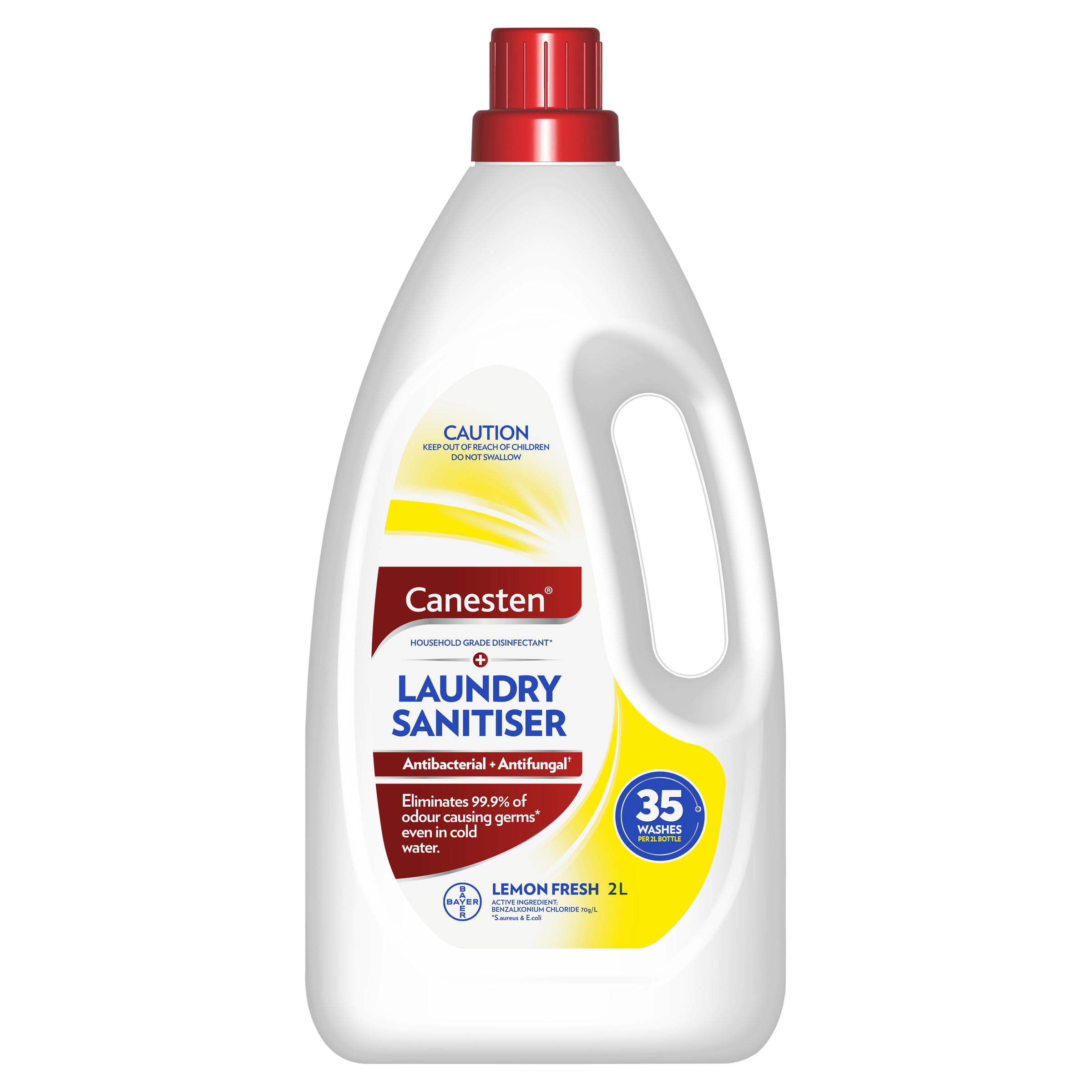 Canesten Laundry Liquid, Household Disinfectant and Laundry Sanitiser, Lemon, 2L