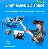 VR Headset, 3D VR Virtual Reality Headset Glasses Goggles w/Headphones for iPhone Android Smartphones, Universal VR Set Glasses Goggle Casque Bundle for Kid Adult Play 3D Video Game Movie