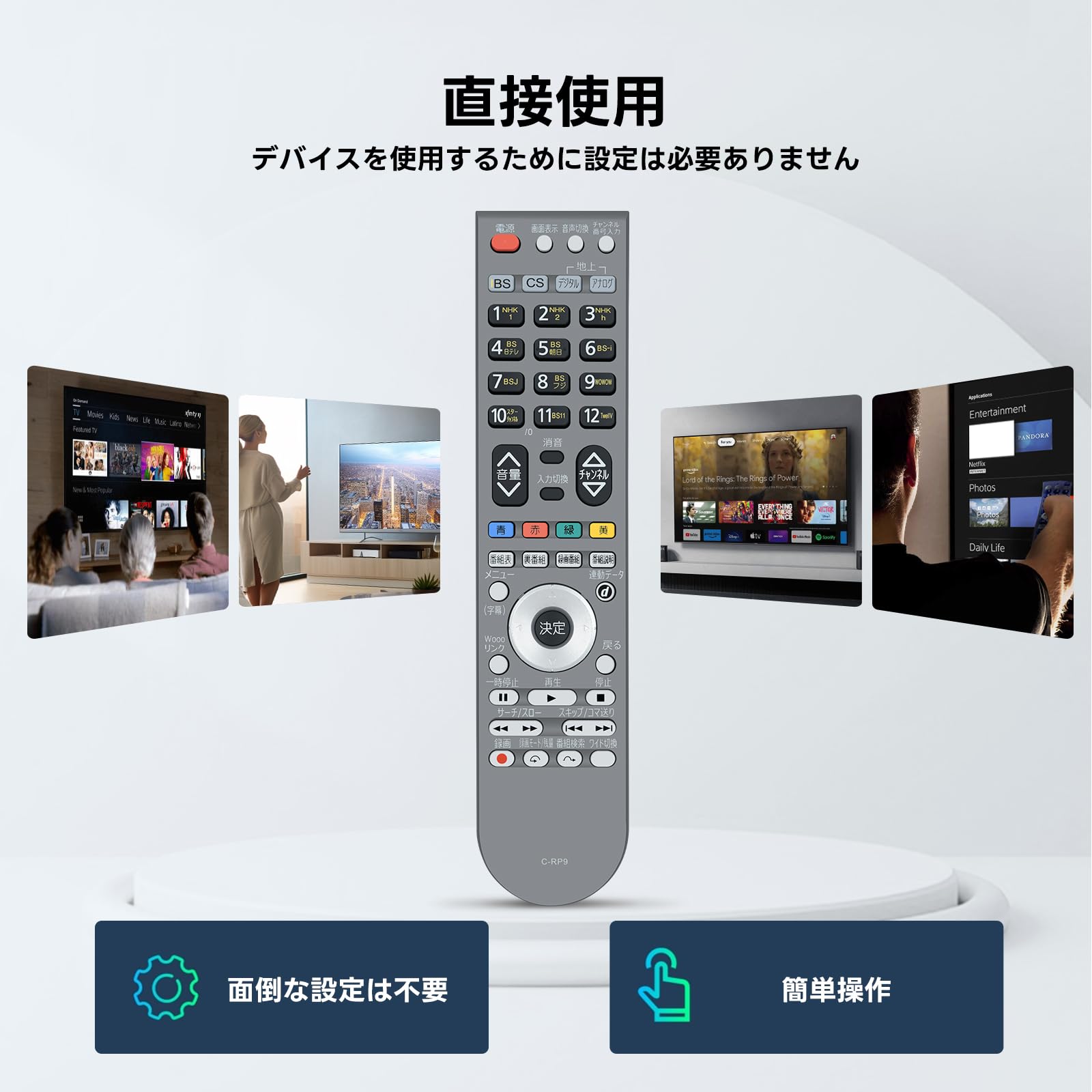 Amazon | テレビリモコン C-RP9 for HITACHI 日立 Woooテレビリモコン