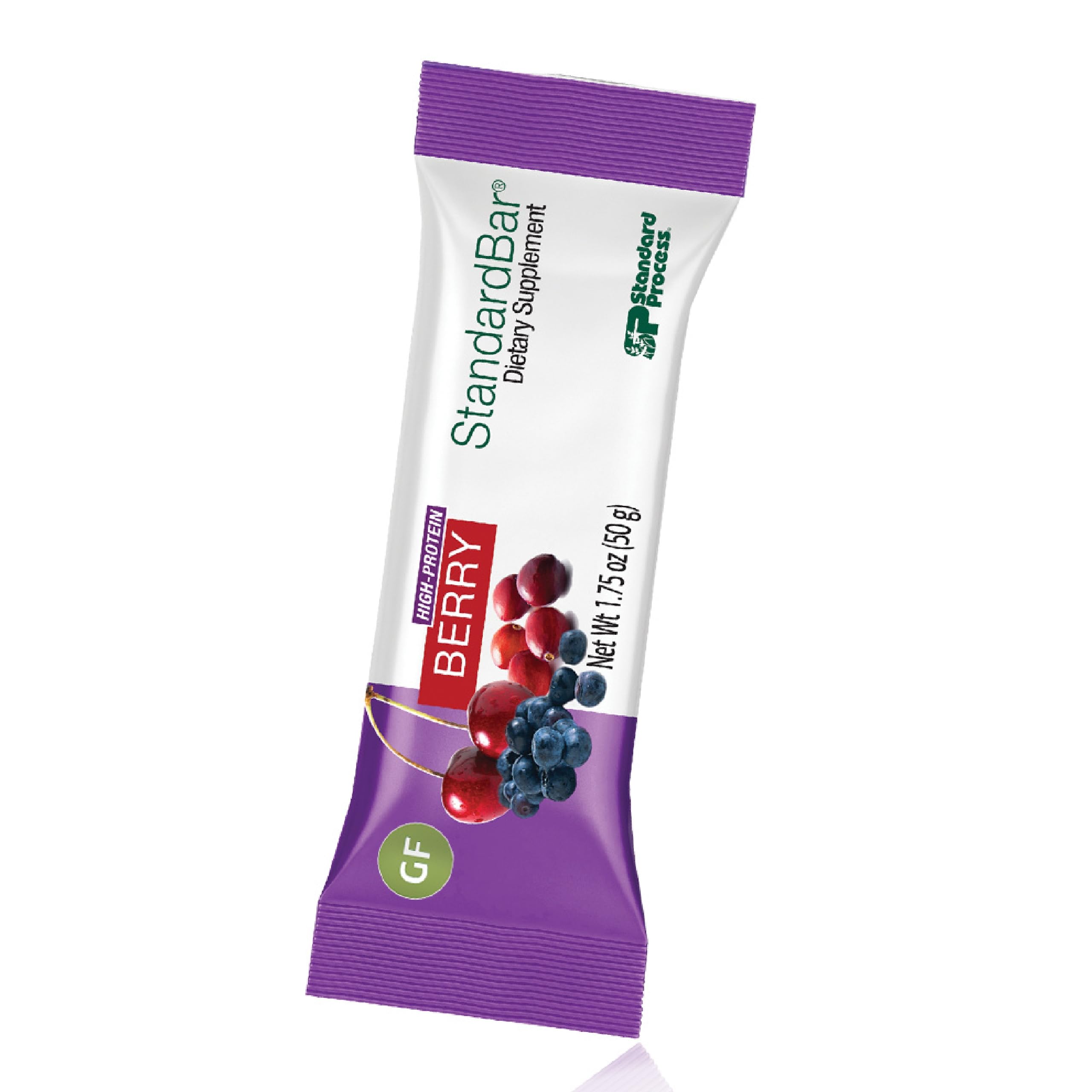 Standard Process StandardBar - Gluten-Free & Vegetarian Protein Bar - Whole Food-Based Bar with Blueberries, Cranberries & Cherries - Offers 10 g of