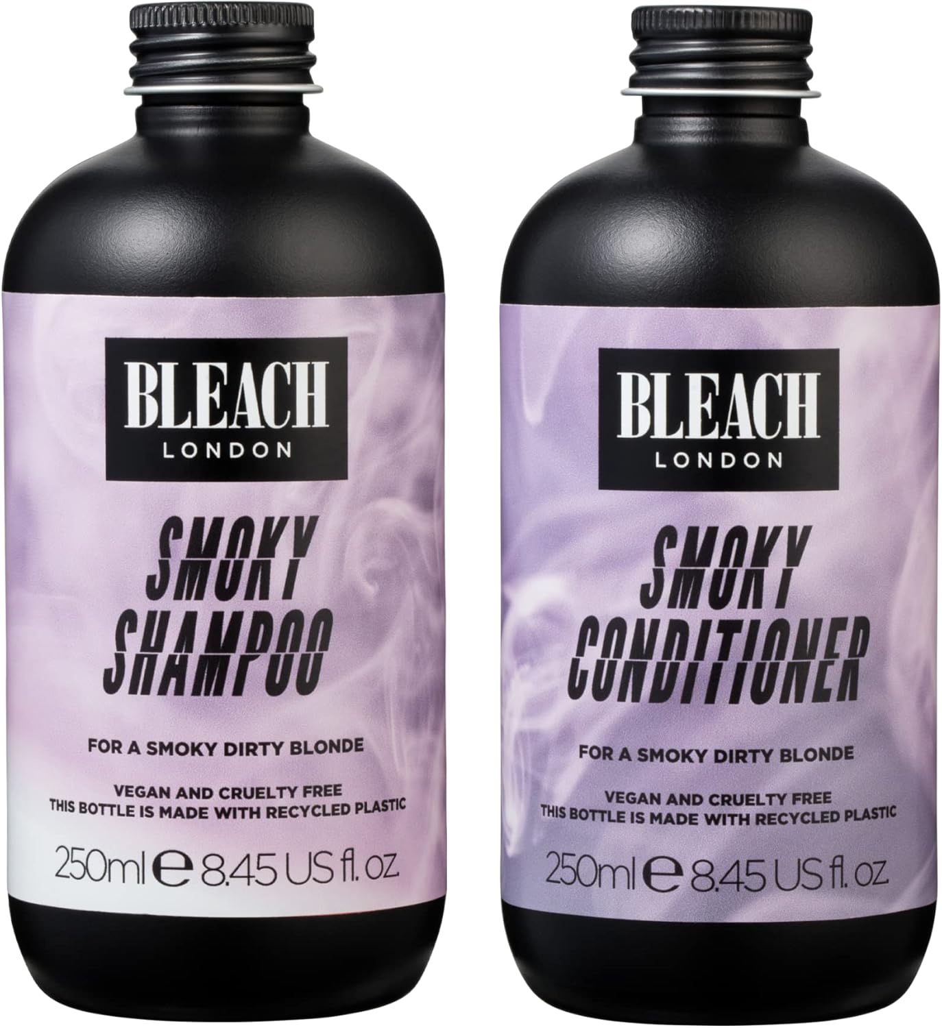 BLEACH LONDON Smoky Shampoo 250 ml and Conditioner 250 ml Ashy shampoo and conditioner for a