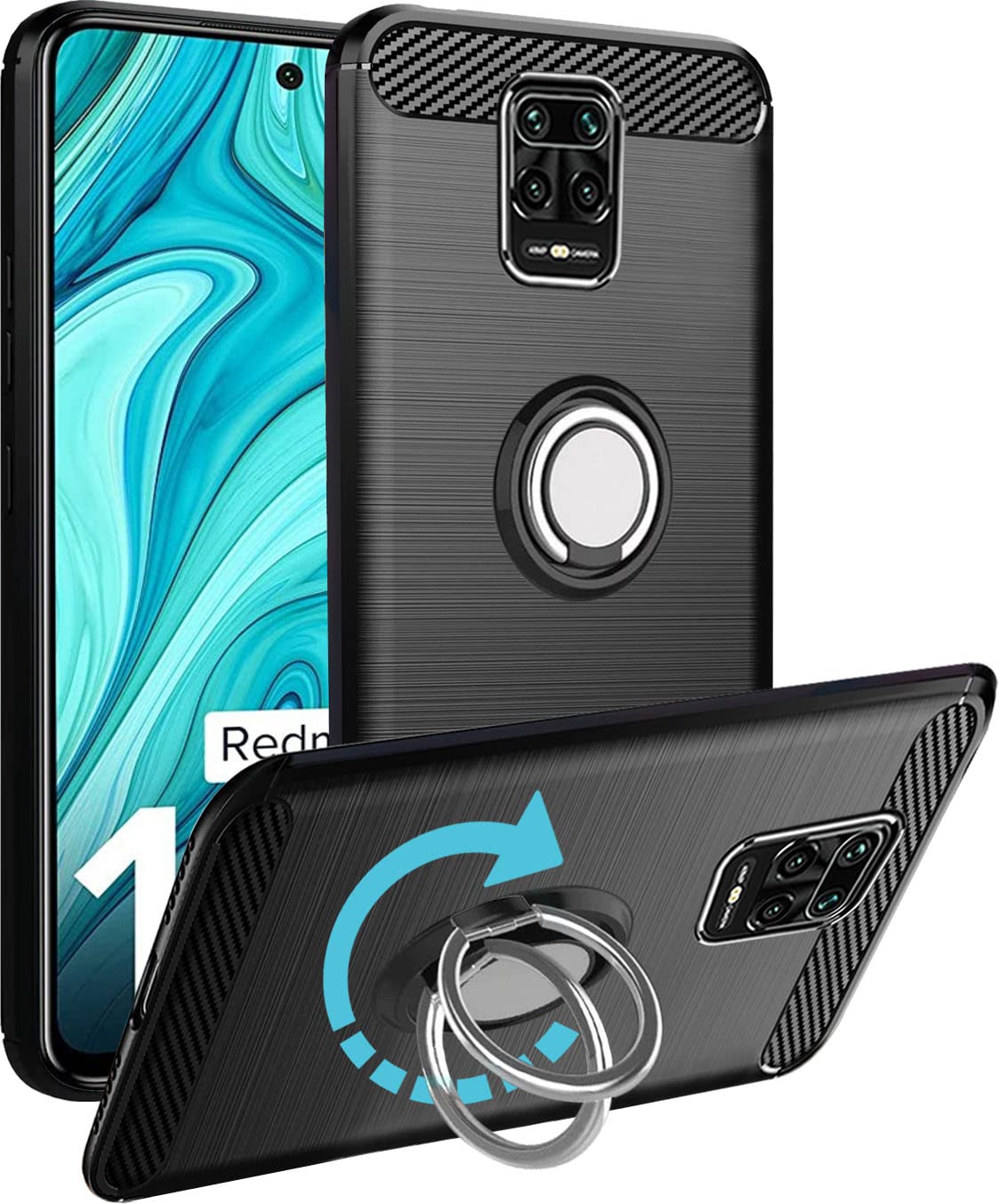 unisTuff Back Case Cover for Mi Redmi Note 10 Lite | Ring Stand | Premium Finish | Camera Protection - Night Black, 76722 (B0B8YZGV5C) Amazon Price History, Amazon Price Tracker