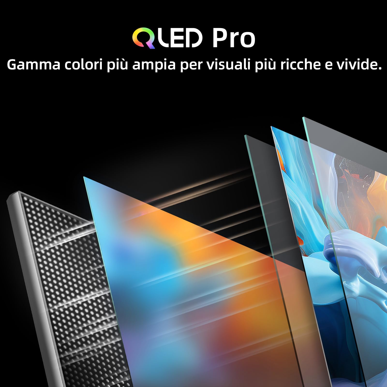 Google QLED 4K UHD CHIQ 43QA10 Smart TV 43 cale (109 cm) | HDR10, VRR i ALLM | Ultracienka metalowa konstrukcja bez ramy | Dolby Audio | Nowy model 2025