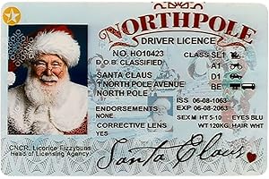 Santa Claus Lost Drivers License for Merry Christmas Tree Decoration