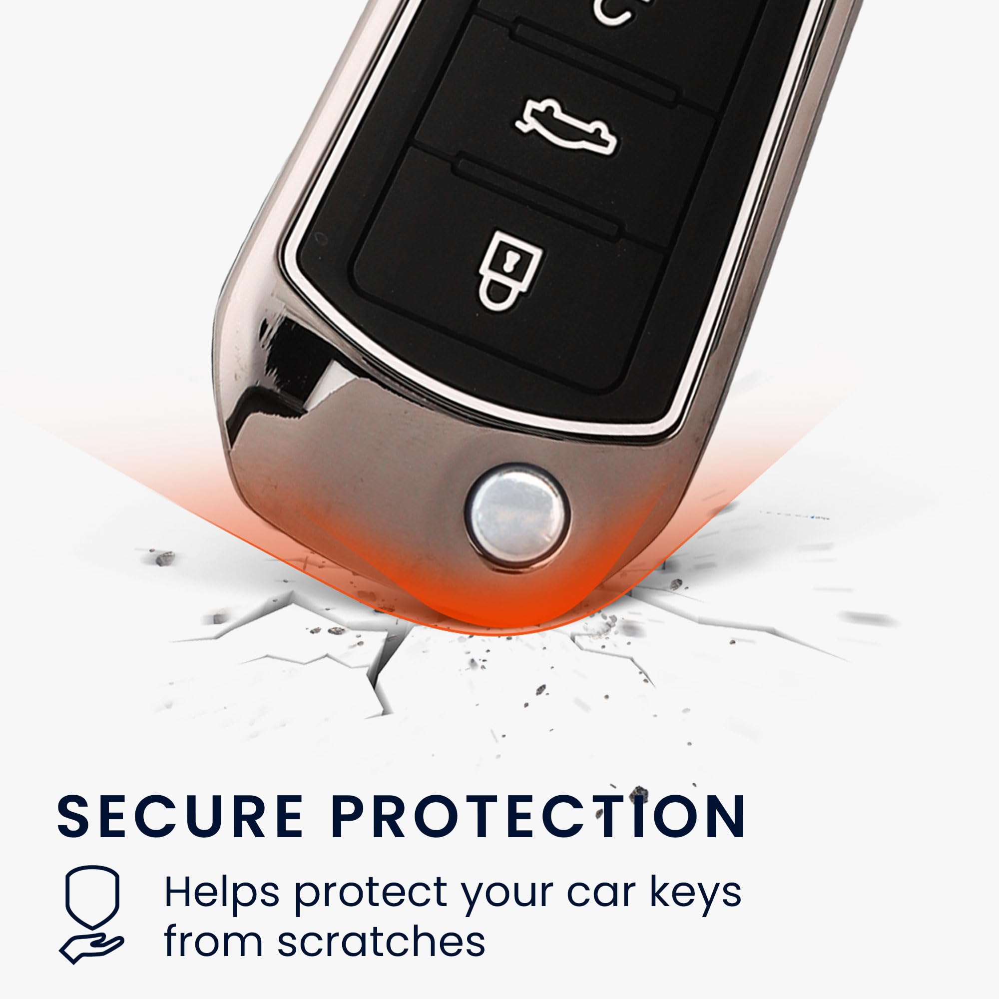 Protege Clef Voiture Kwobile Accessoire Clé De Voiture Copatible Avec Hyundai Keyless Go 3-Bouton - Coque De Coque Cle Clio3