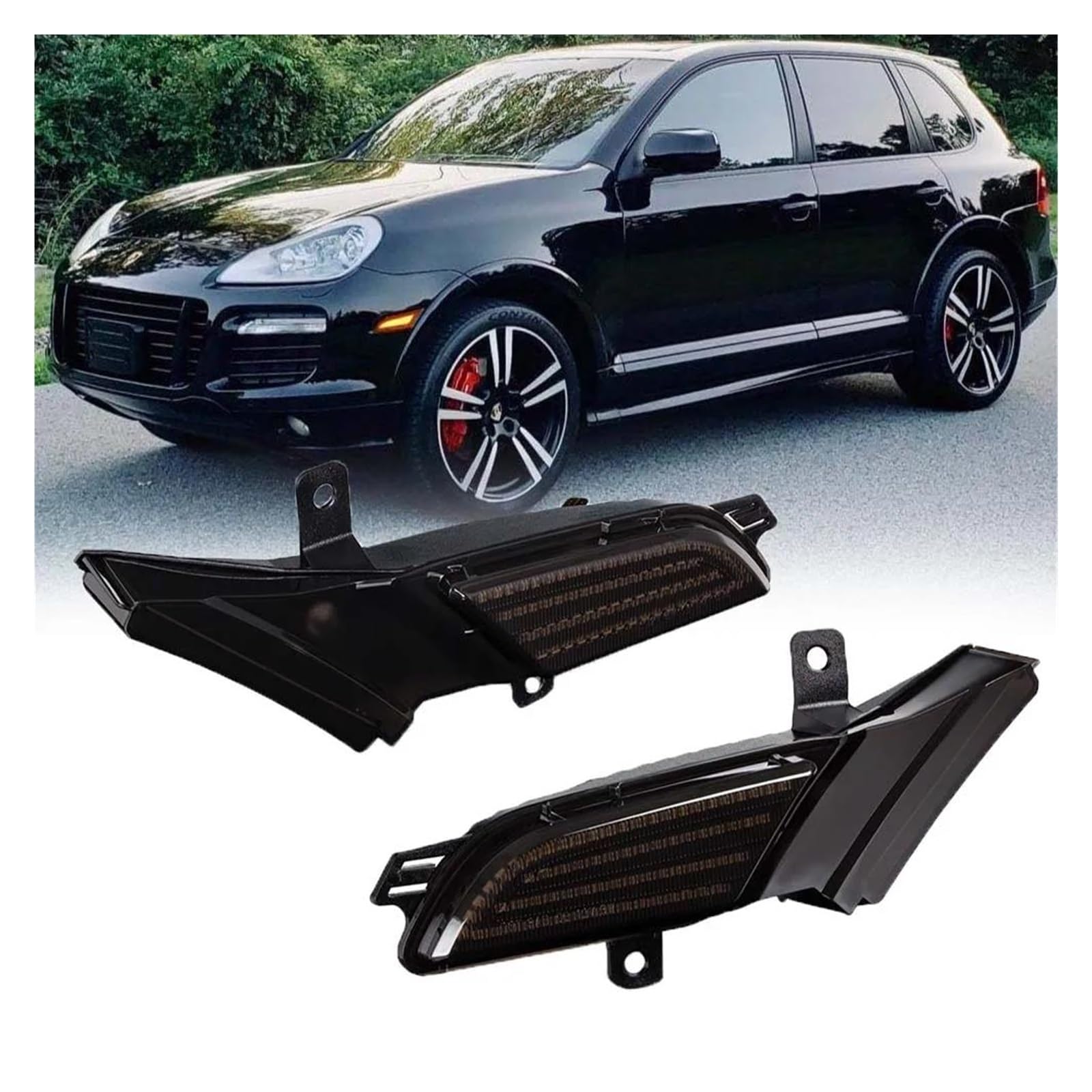 Genérico Luces Señal Giro Coche Luces LED Posición Lateral Para Cayenne 957 (2007-2010) Intermitentes OEM N.° 95563103610 Luz Indicadora Espejo