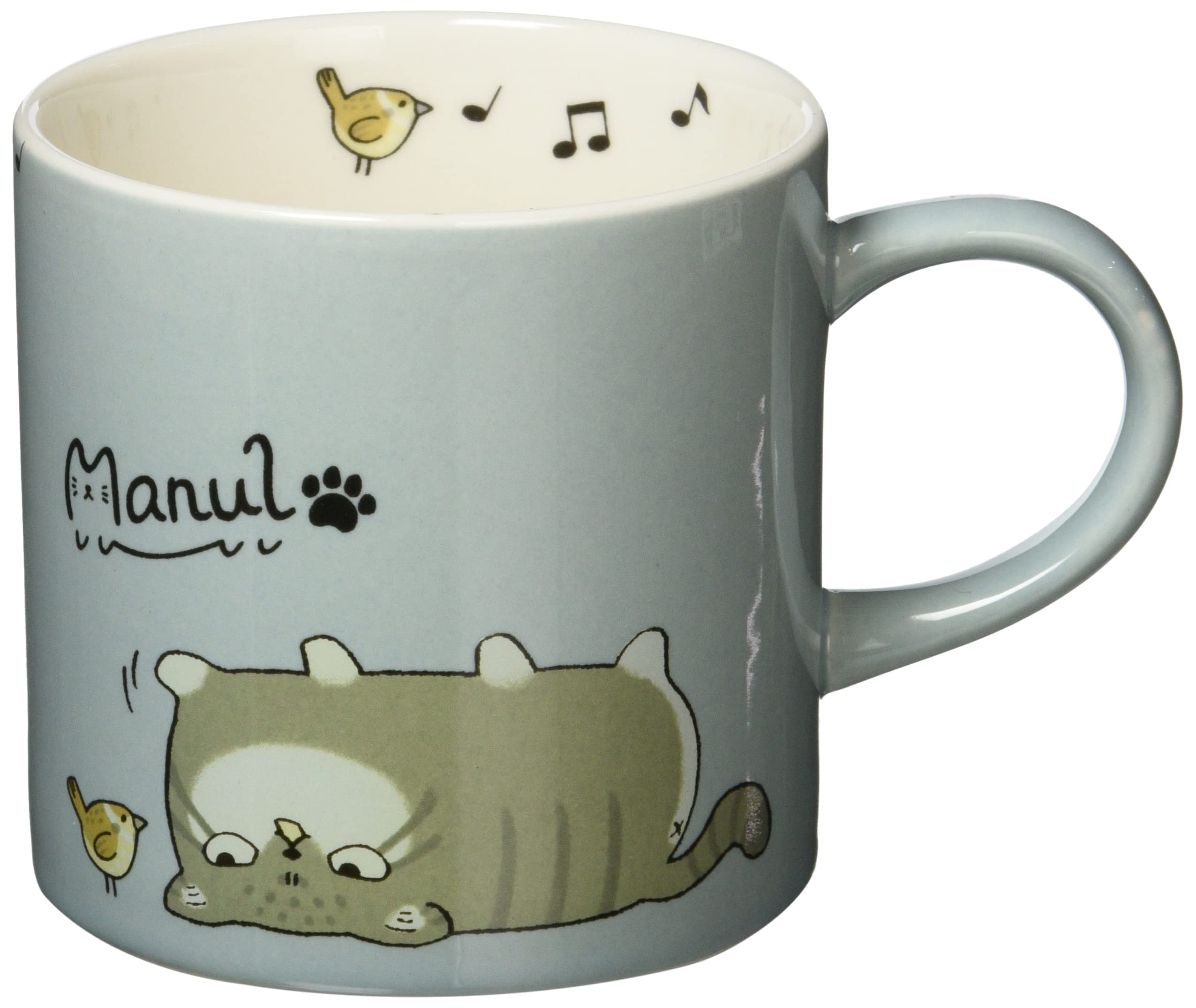 Amazon.co.jp: にゃん屋 マヌルネコさん マグカップ ブルー