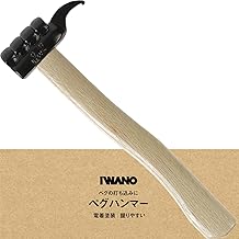 IWANO Peg Hammer, Large and Easy to Hammer, Fist-shaped Head that Sees Twice Involuntarily, Can Hold Firmly [Handle Shaped Handle] Tent Tarp Setup, Outdoor Activities, Camping, Carbon Steel, S45C