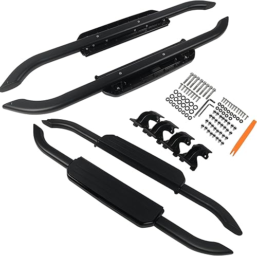 Estribos negros para Land Rover Defender 90 2020-2025 - Estribos laterales para barra nerf protectora, 2 accesorios para puertas