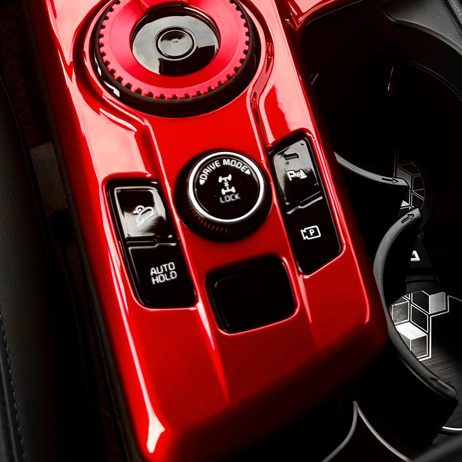 YOUTOOCAR 2PCS Automatic Gear Shift Panel Covers Interior Trim Compatible with Kia Sportage 2023–2025 EX SX SX-Prestige Hybrid PHEV Accessories (Red)