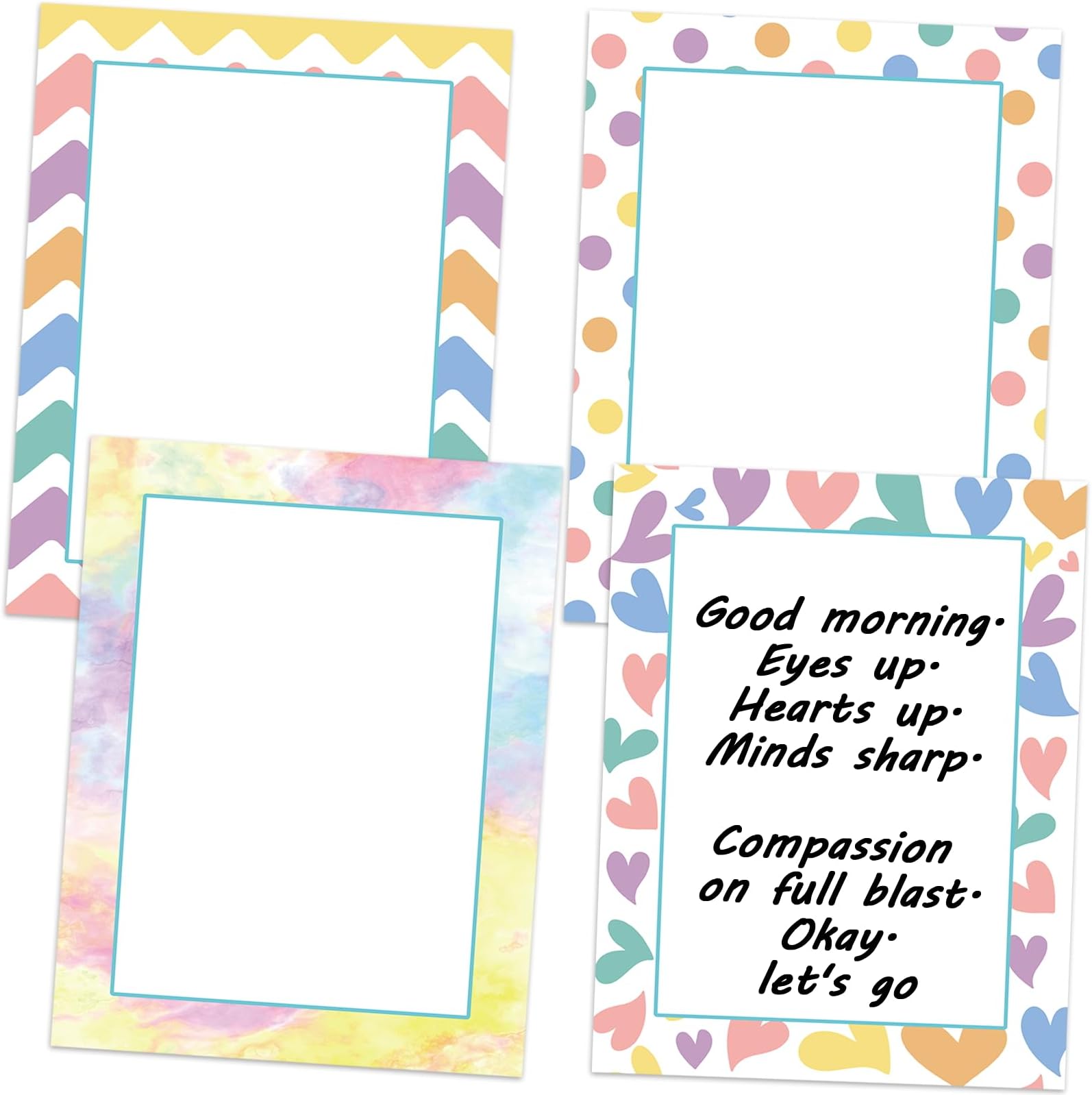 100 Sheets Stationery Computer Paper, 8.5 x 11 Printing/Writing Papers for Bulletin Border, Boho Holiday Stationery Letterhead for Decorative, Printer Friendly for Invitations