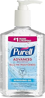 Gojo 9652-12 Advanced Instant Hand Sanitizer Gel - 8 oz Pump Bottle (Pack of 12)