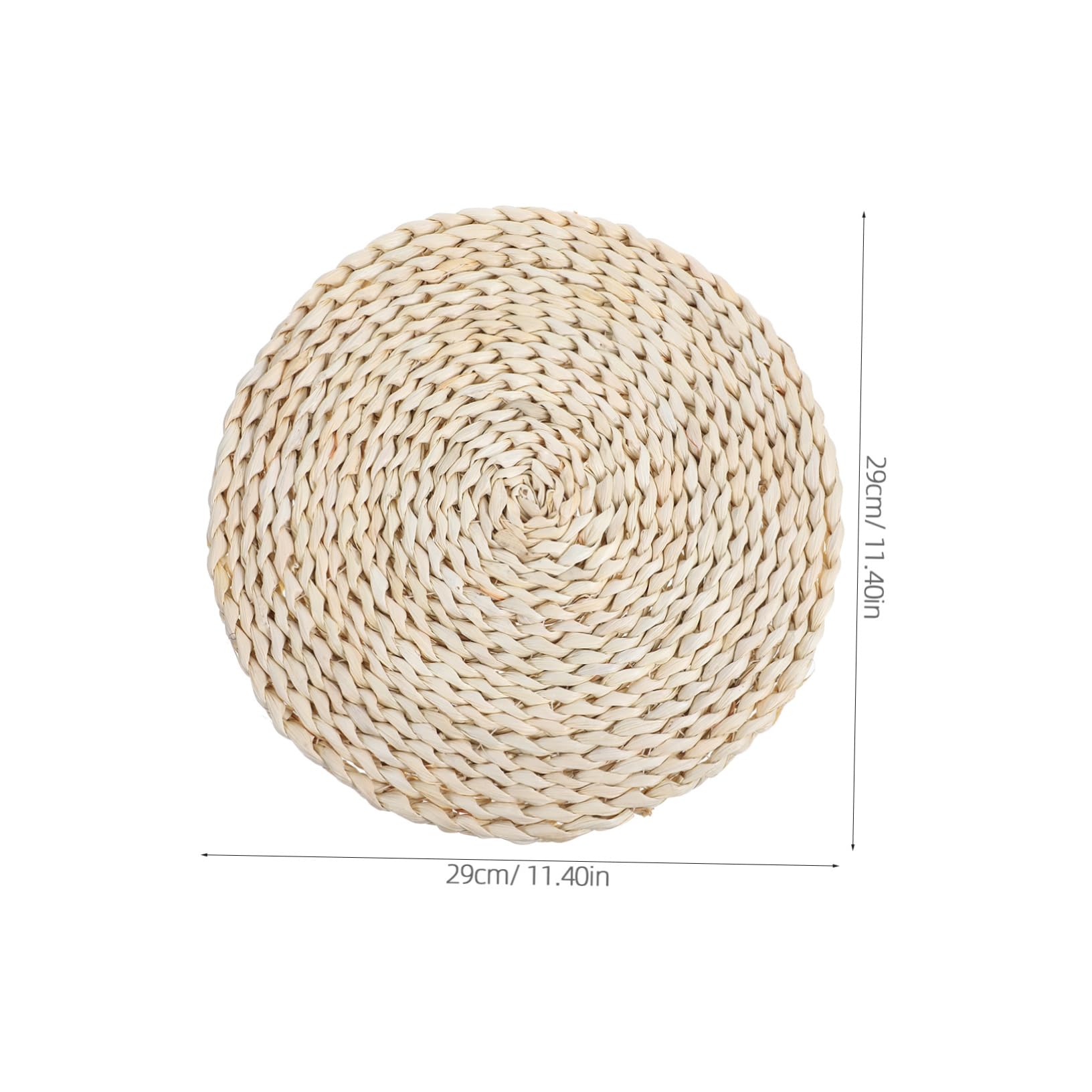 FONDOTIN Straw Meditation Stool Pad Round Floor Pillow Japanese Tatami Mat Comfortable Sitting Mat for