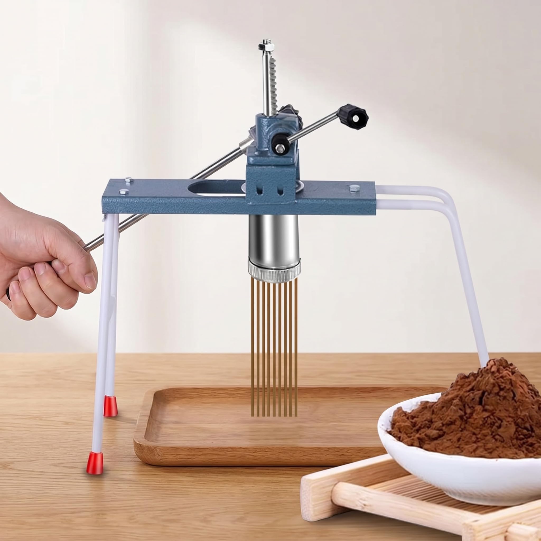 Wsexyy Manual Stick Incense Making Machine, Buddha Incense/clay Extruder, With 3 Different Sized Mould Plates(2/2.5/3mm), Adjustable Stand 50-56 Cm, For Diy Fragrance Accessory