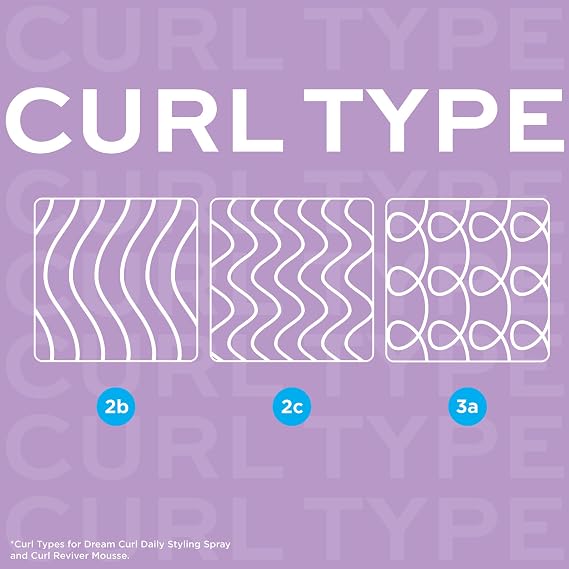 John Frieda Anti Frizz, Frizz Ease Dream Curls Daily Styling Spray for Curly Hair, Magnesium-enriched Formula, 6.7 Oz, Pack of 2