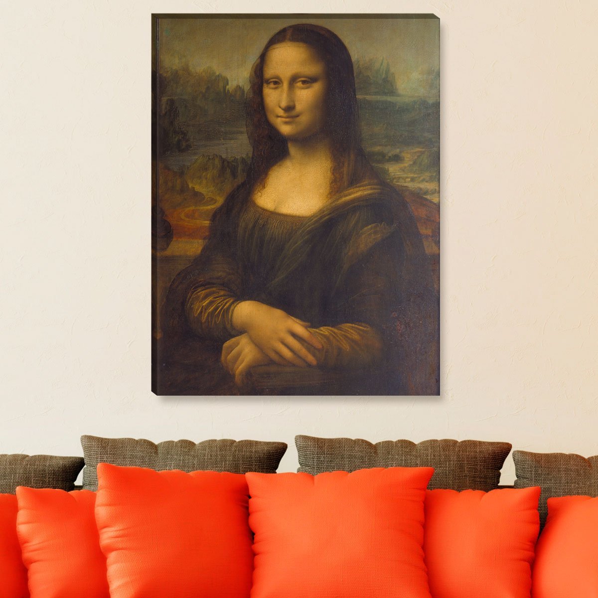 Leinwandbilder von Leonardo da Vinci - Wähle ein Motiv & Größe: "Mona Lisa" - 60 x 80 cm