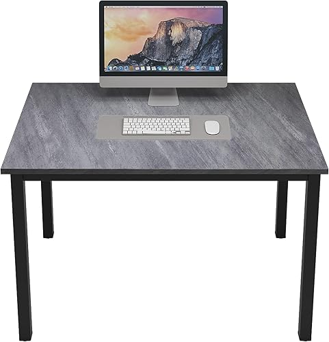 Miniatura 208 de DlandHome Escritorio pequeño para computadora de 31.5 pulgadas, mesa de escritura para espacios pequeños, mesa de estudio, escritorio para Nogal