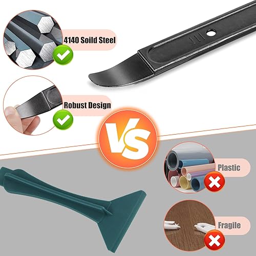 Miniatura 3 de Versátil barra de palanca de acero de 23 Ga 4140 Herramienta de extracción de panel automotriz para quitar piezas interiores y exteriores de ajuste