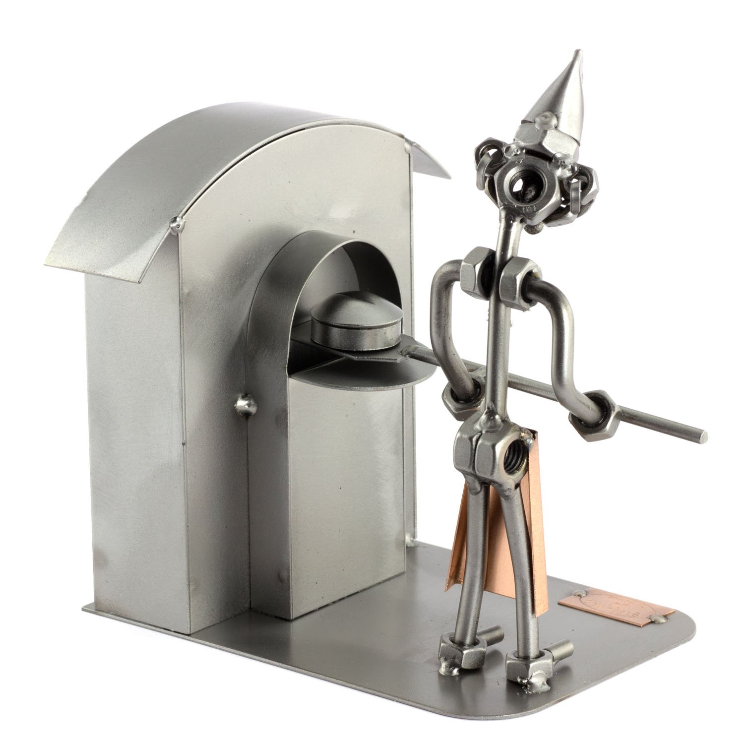 Steelman24 Schraubenmännchen Bäcker mit Gravur Option | Made in Germany,Handarbeit,Geschenkidee,Stahlfigur,Metallfigur