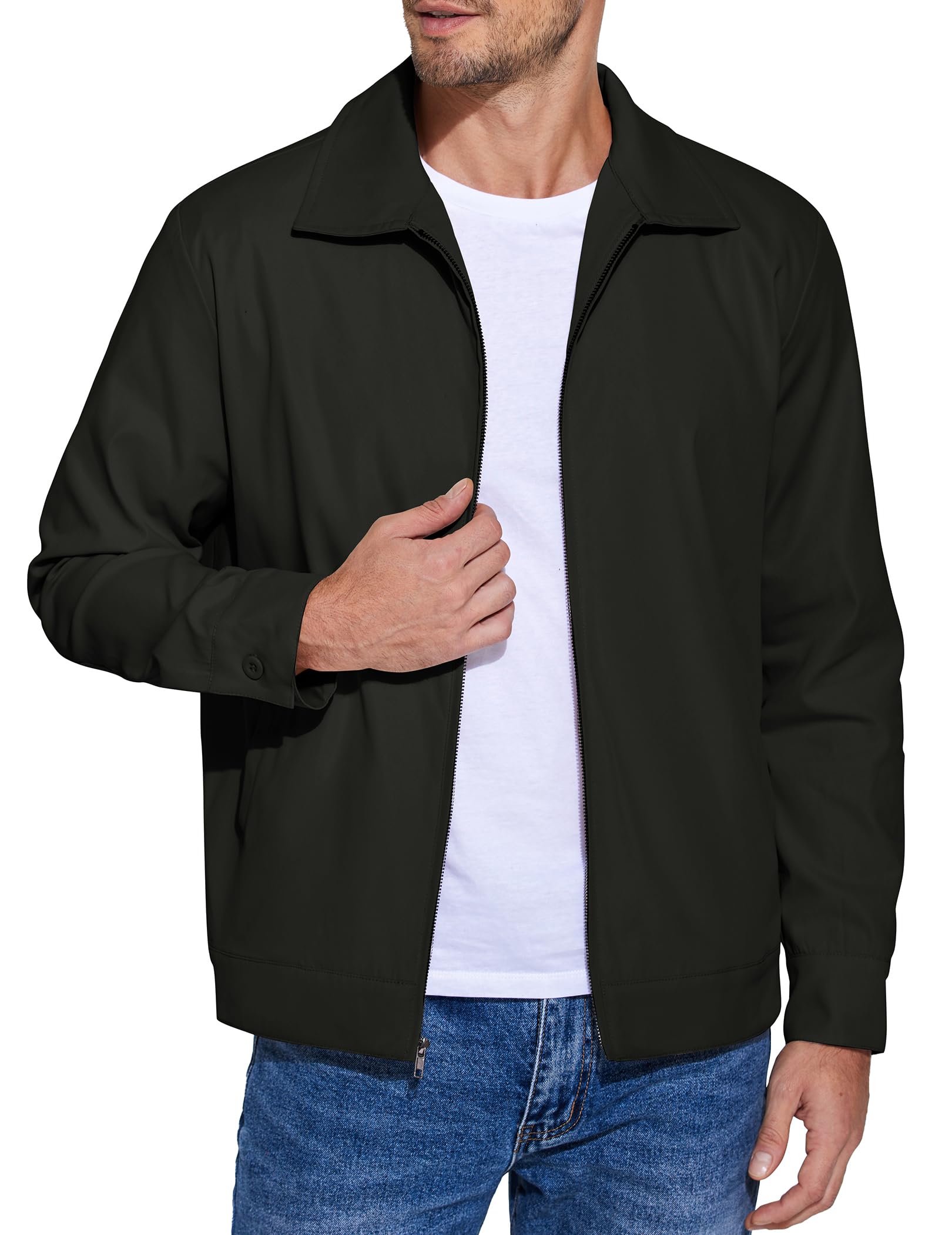 COOFANDY Men's Lightweight Zip Up Jacket