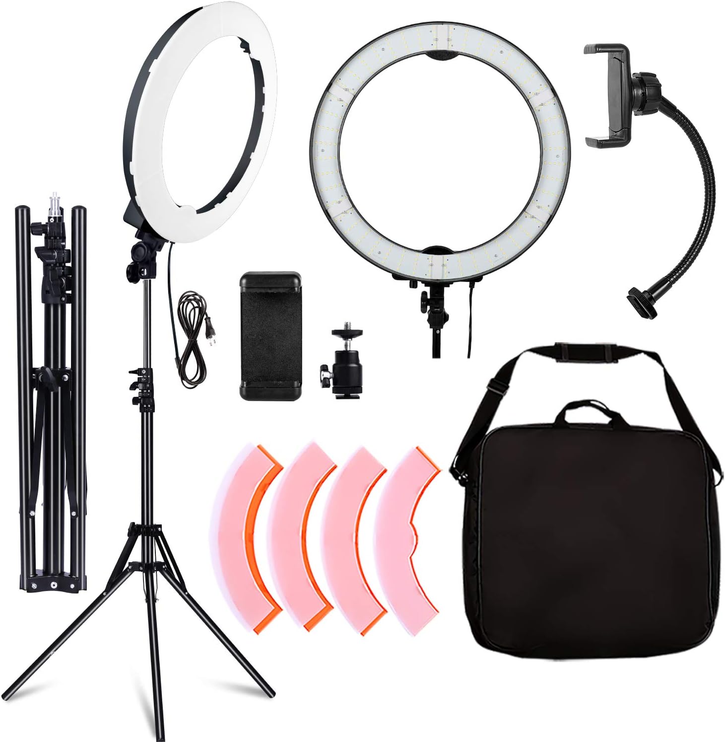 SH Ring Light Kit : Outer Circle 20 Inches/49 Centimeters 5500K with Color Filter , Beauty Lighting for Phone Live, YouTube, Vidoe, Self-Portrait
