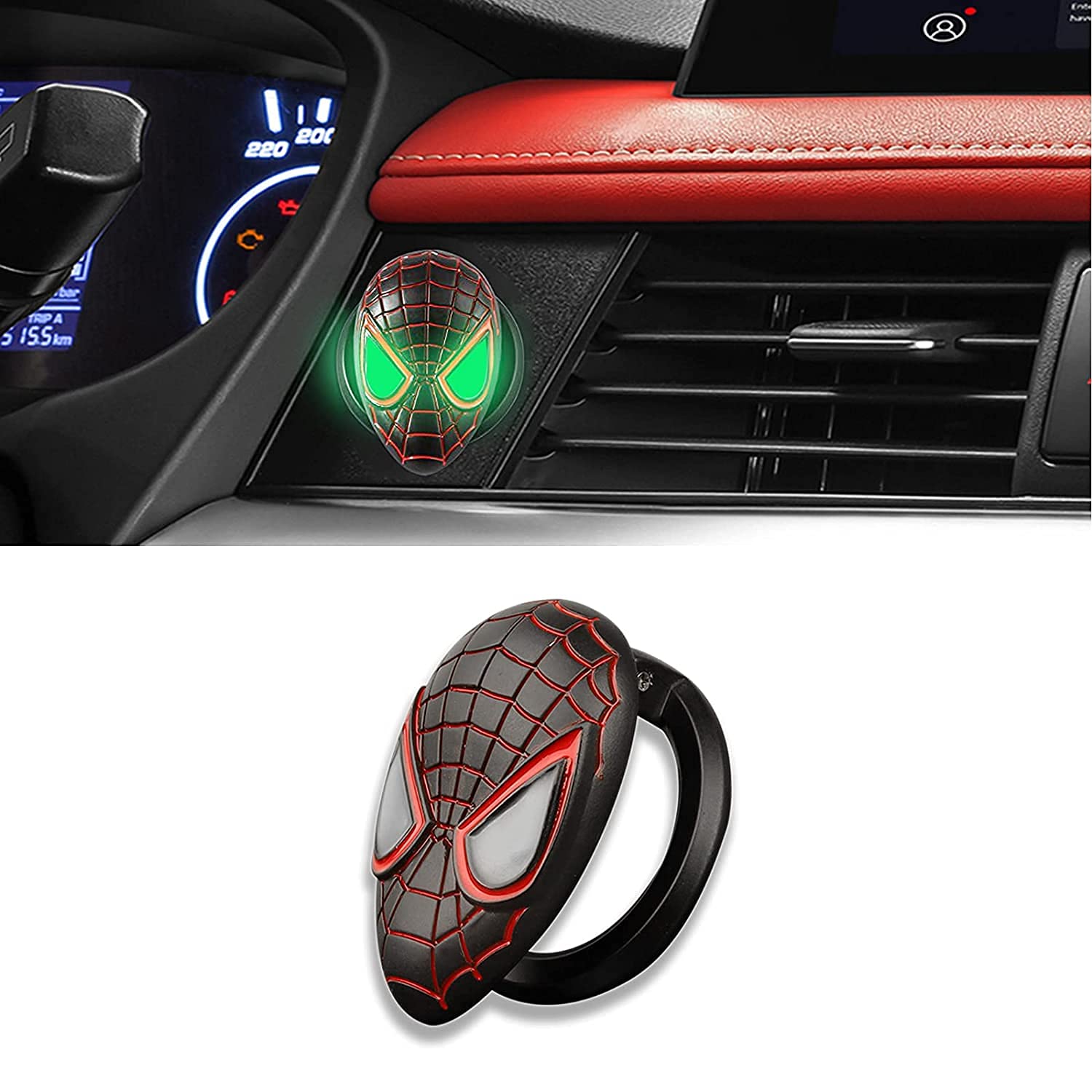 LUYAO Car Engine Ignition Start and Stop Button Car Interior, Press Start Button Cover and Ignition Cover Anti-Scratch Universal Button Decoration Ring (Black)