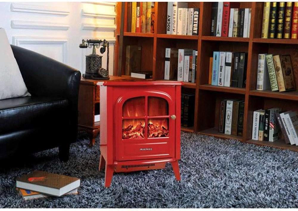 Electric Fireplace Wall Mounted Electric Stove Fireplaces Electric Fireplace Heater1800W Electric Fireplace Fire Wood Wood Burning Effect Flame Heating Stove Porta
