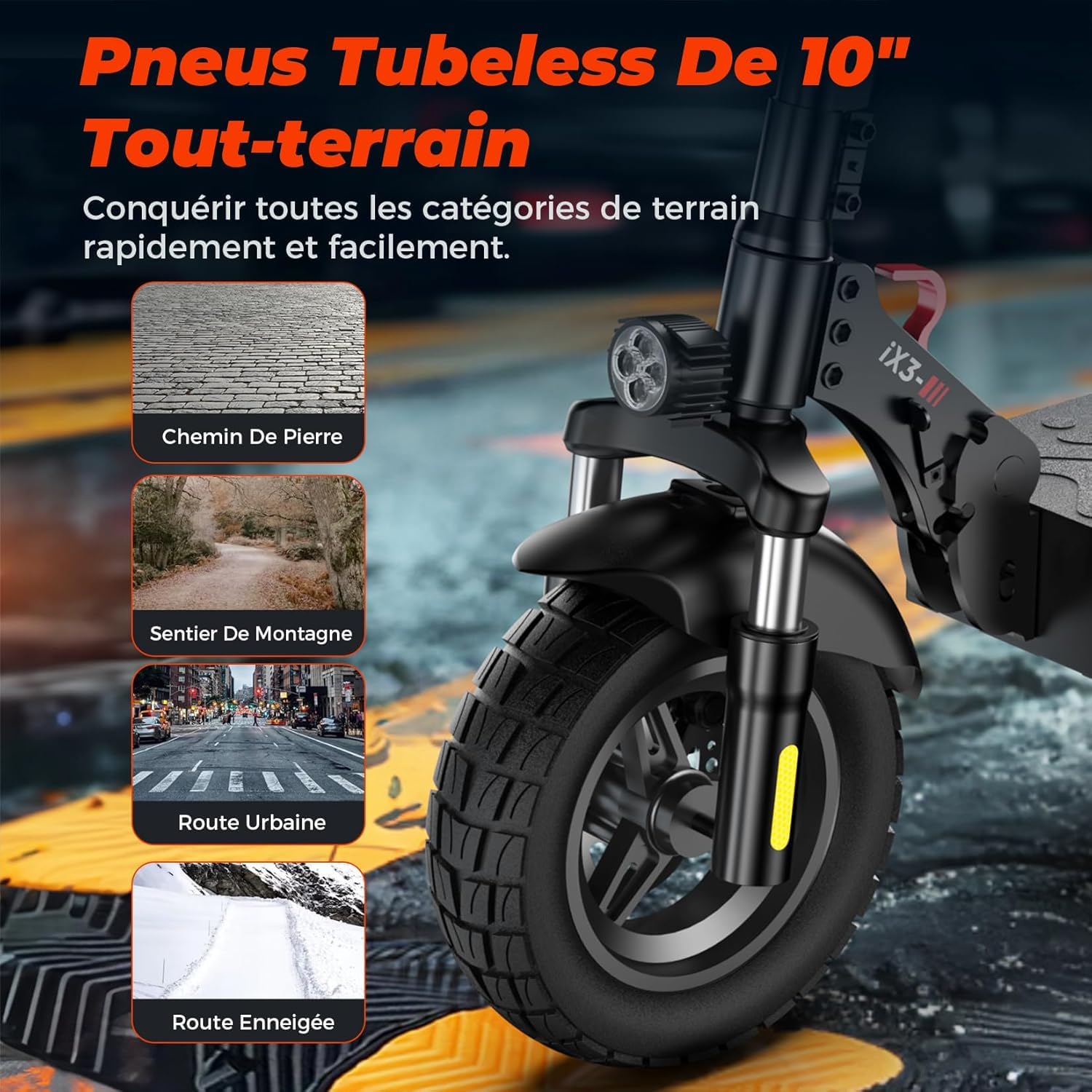 800W Trottinette Électrique Adulte, Batterie de 480WH, Autonomie Maximale de 40 KM, Trottinette Électrique Pliable de 10", Application, Charge Maximale 120 KG, Guidon Réglable, Suspension Quadruple
