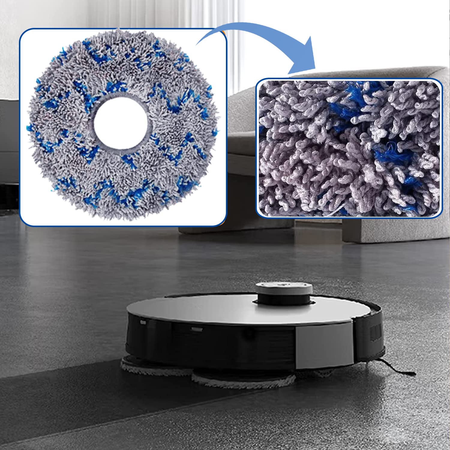 Kit Filtro E Contenitore Polvere Per Ecovacs Deebot X1 Omni, T10 Turbo - 3 Pezzi