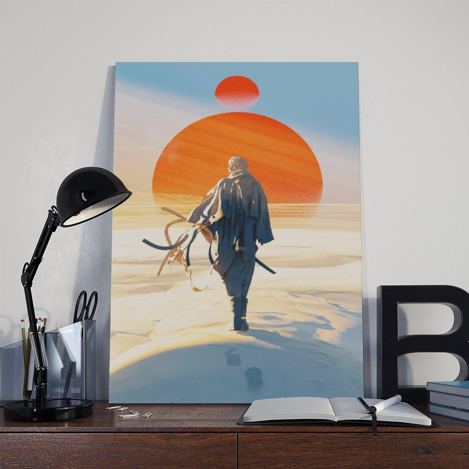 QITUBVAF Poster di fantascienza su tela, decorazione per camera da letto, ufficio, stanza, regalo, 60 x 90 cm