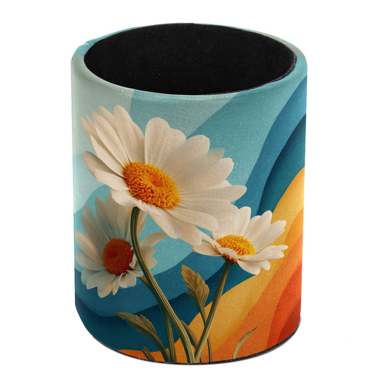FWJZDSP Daisy Flower Pencil Cup Pen Organizer Makeup Brush Holder for Office Home Countertop Desk Accessory Storage