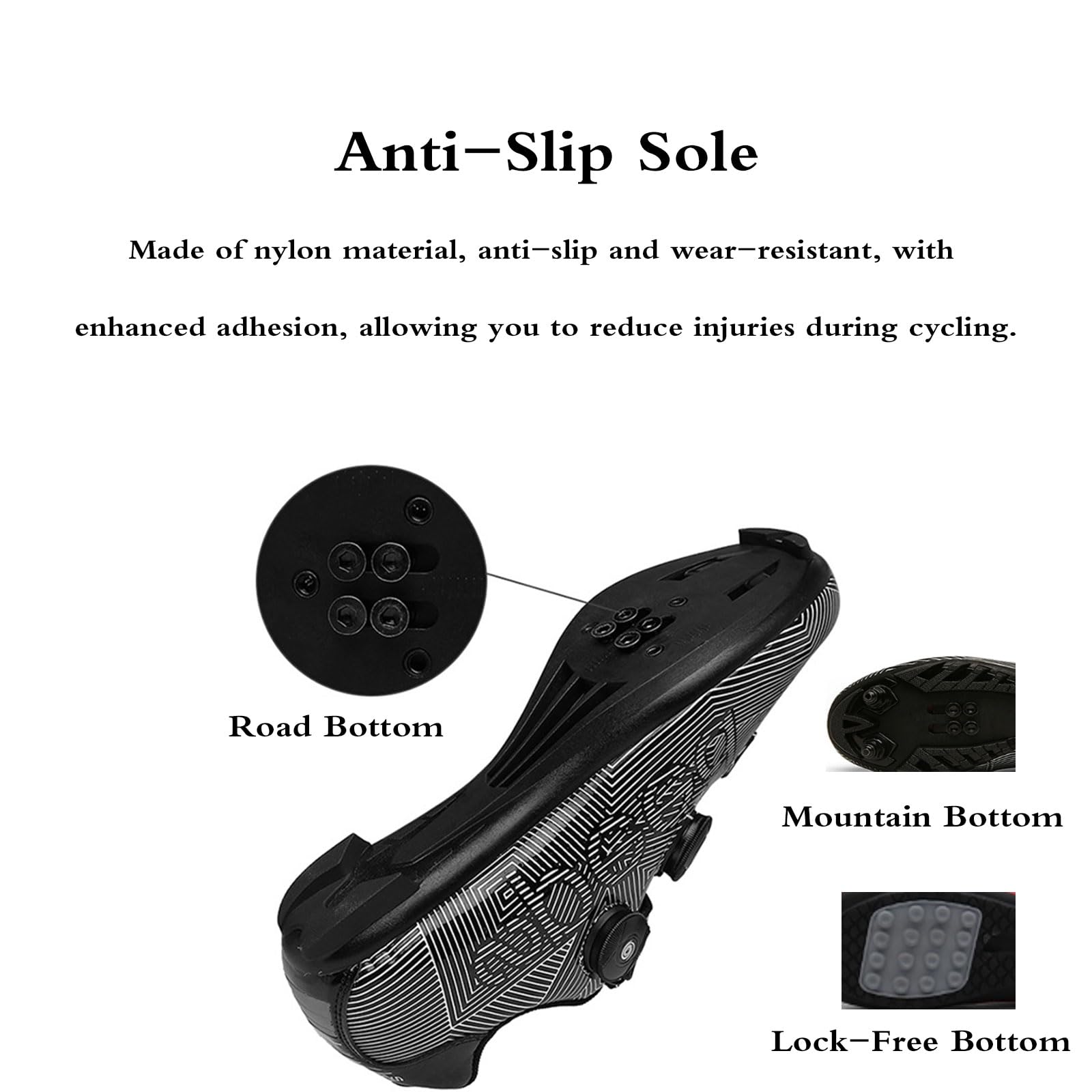 Scarpe da Ciclismo da Uomo e da Donna,Scarpe da Ciclismo,Scarpe da Mountain Bike da Strada,Antiscivolo,Resistente all'Acqua,Traspirante,Adatto per Bici da Strada e Mountain Bike.