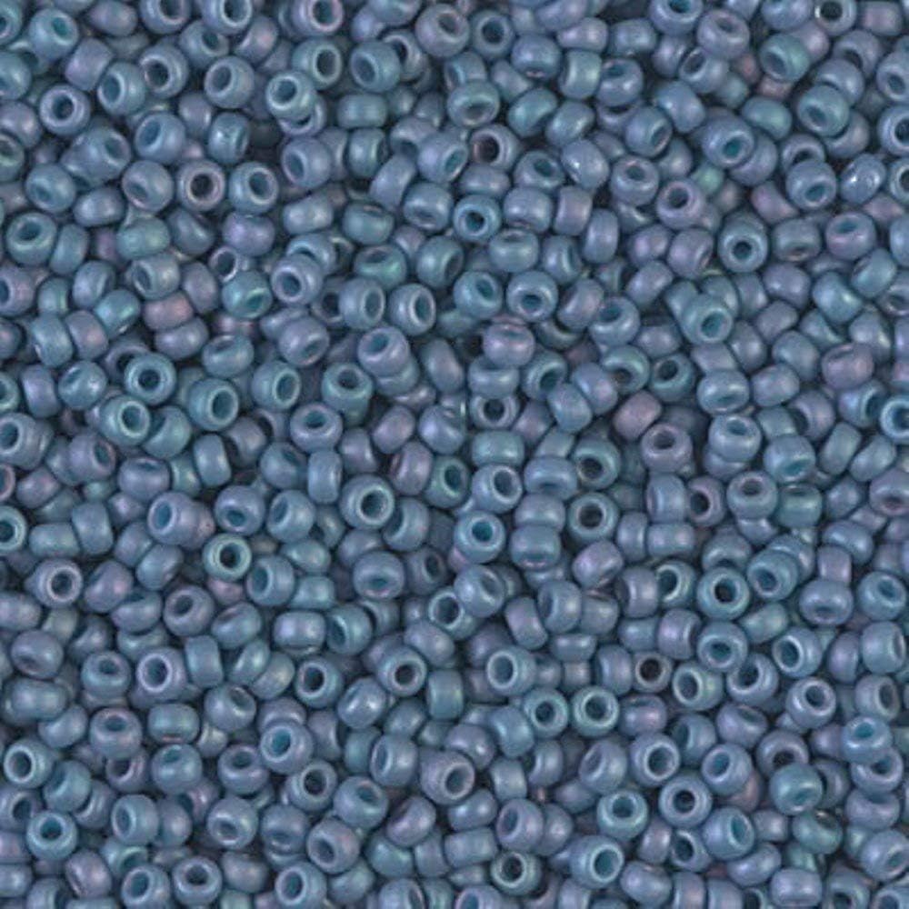 Miyuki Round Rocaille Seed Beads Set 51GM - Matte Fancy Frosted 6 Color Mix Size 11/0, Each in 2 Inch, 8.5 Gram Tube
