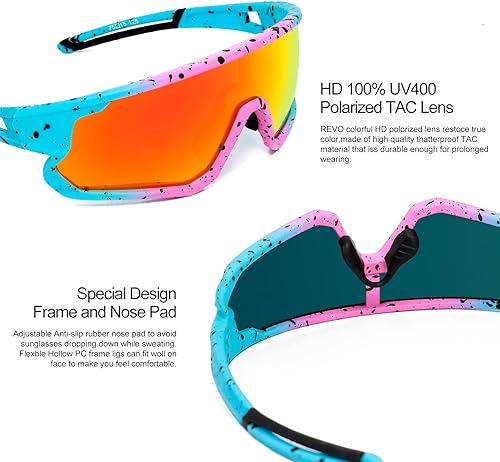 Miniatura 3 de FMY Gafas de ciclismo polarizadas para hombres y mujeres protección UV400 gafas de sol deportivas para béisbol correr pesca golf