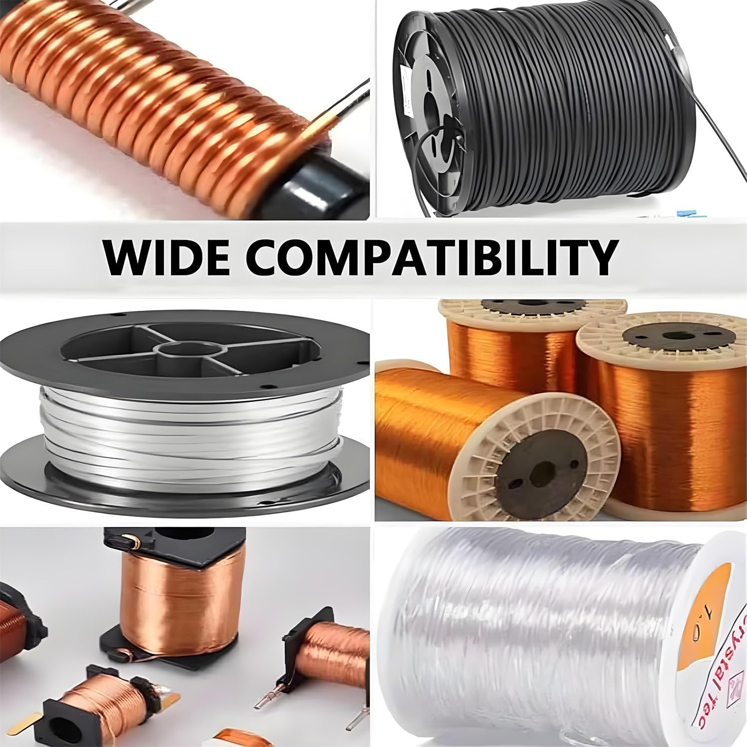 Máquina automática de bobinado de bobina con alineación automática de alambre, LCD de grado industrial, 18-46 AWG, para bobinador de línea de pesca y bobinado de cables