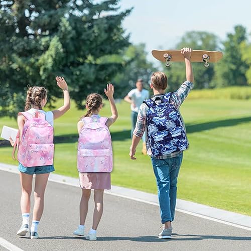 Miniatura 2 de Dafelile Mochila escolar para niñas y niños, mochila para computadora portátil, resistente al agua, para escuela intermedia, mochilas para niños