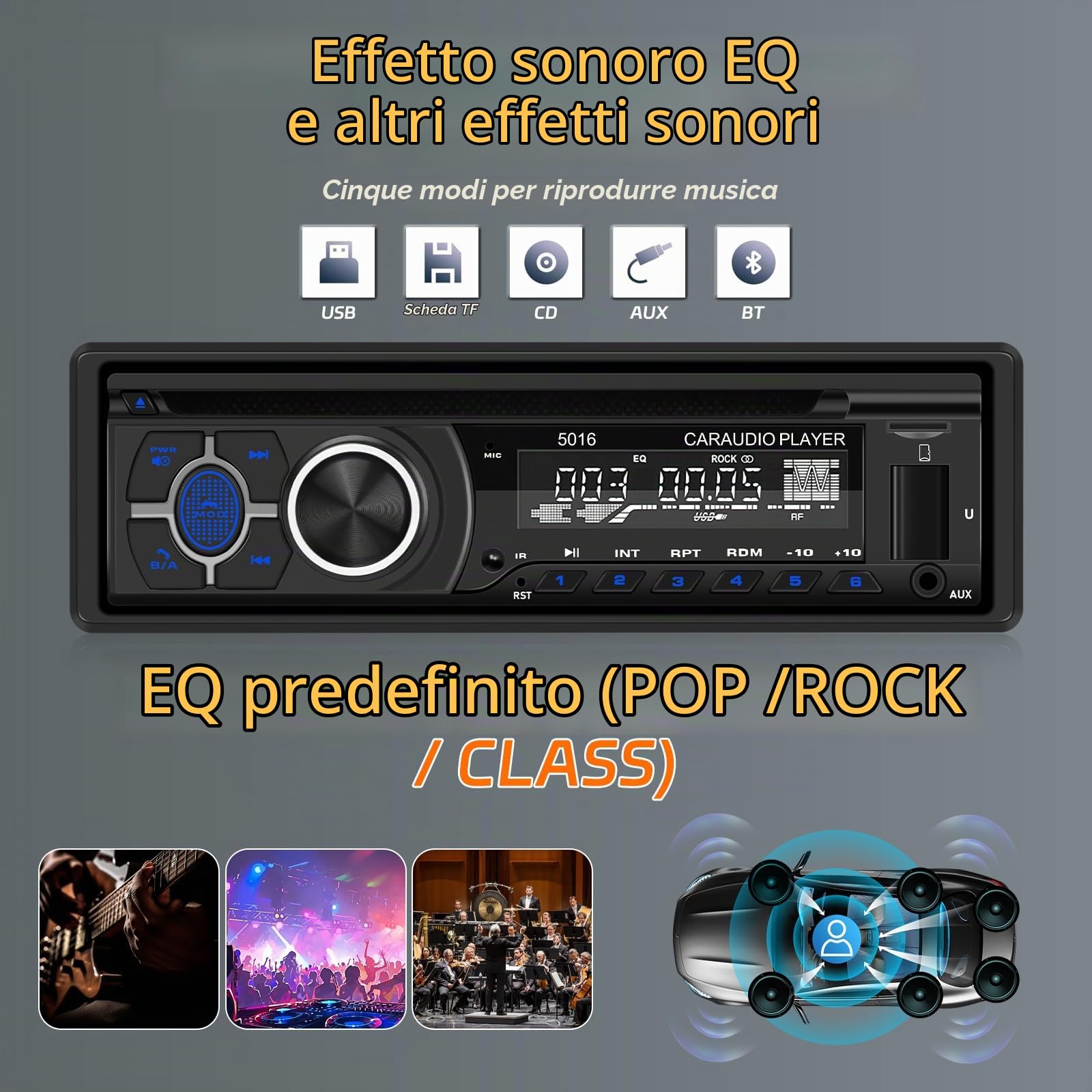 NHOPEEW 1Din Autoradio con Lettore CD - Lettore DVD auto con chiamate in vivavoce Bluetooth - Ricevitori audio con radio AM/FM - DVD/USB/Slot per scheda SD/Porta AUX + Telecomando