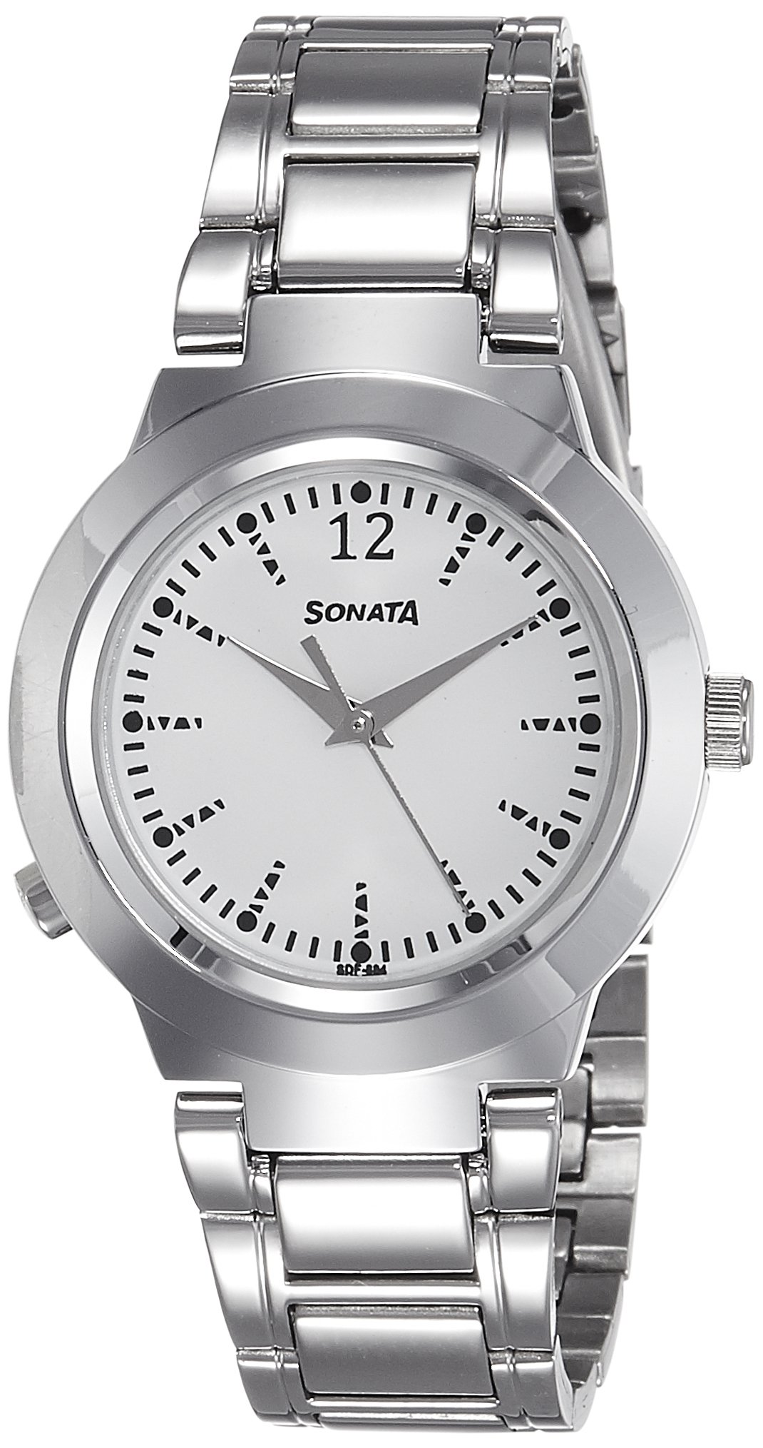 Sonata Women Stainless Steel Analog White Dial Watch - Nk90057Sm01 / Nk90057Sm01, Band Color-Silver (B01MSZWL8P) Amazon Price History, Amazon Price Tracker