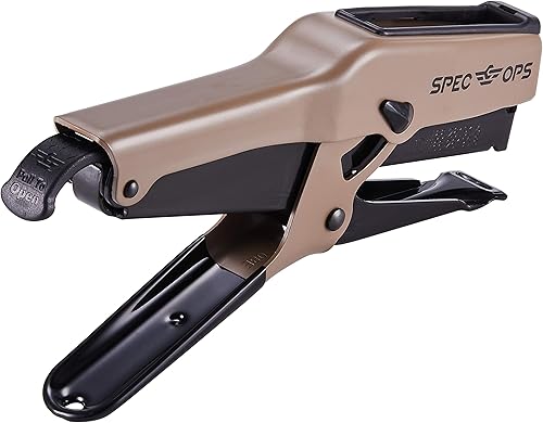 Miniatura 2 de Spec Ops Tools Elite Duty - Engrapadora de alicates de embalaje, corona de 716 pulgadas, grapas de longitud de pierna de 14 a 38 pulgadas, 3% donado