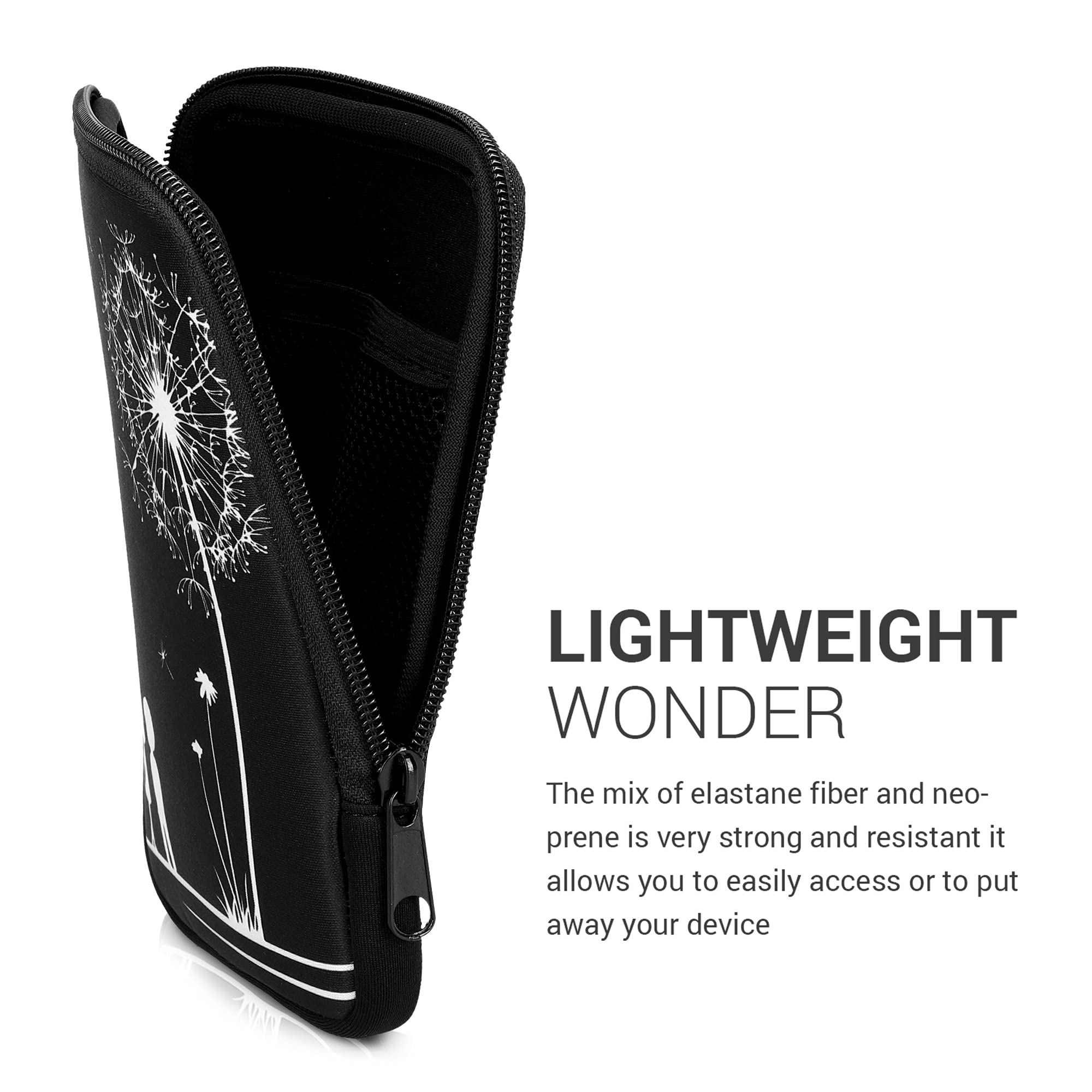 kwmobile kwmobile Protective Cover for E-Reader - Neoprene E-Reader Protective Case 17 x 12 x 2 cm - White/Black in use