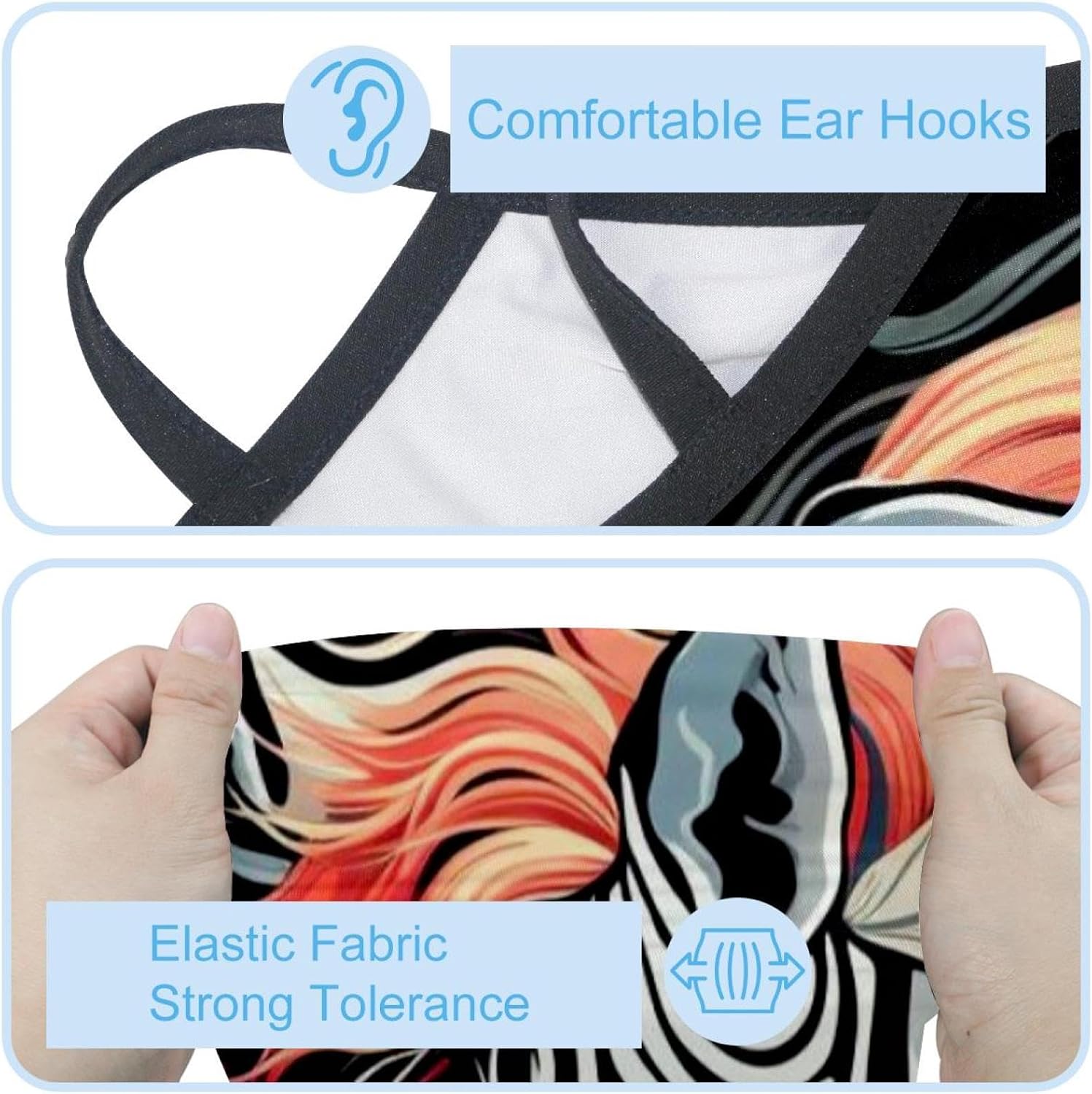 4 Pieces Zebra Neck Gaiter Face Cover for Sun Protection UPF 50+ UV Face Mask Reflective for Men Women Fishing Cycling Hiking